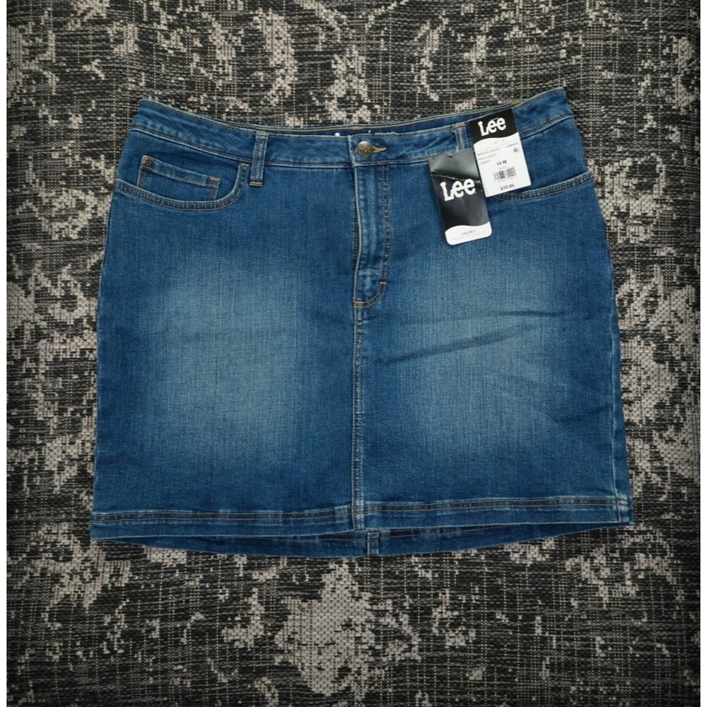 Lee Women's Skort Skirt with Shorts inside Regular Fit Size 18 Stretch Denim NWT